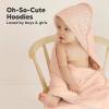 imageKeaBabies Hooded Baby Towel for Newborn  Viscose Derived from Bamboo Large Baby Bath Towels with Hood for Boys Girls Toddler Extra Absorbent ampamp Soft Newborn Bath Essentials CatPink Crystal