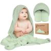imageKeaBabies Hooded Baby Towel for Newborn  Viscose Derived from Bamboo Large Baby Bath Towels with Hood for Boys Girls Toddler Extra Absorbent ampamp Soft Newborn Bath Essentials CatDinos