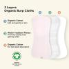 imageOrganic Burp Cloths for Baby Boys and Organic Baby Swaddle Sleep Sacks Bundle  Burping Cloth Burp Clothes Sweet Charm  Swaddling Wrap Blanket Sleeping Bag for Newborn Infant Blossom