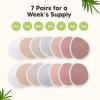 imageOrganic Nursing Pads  14 Washable Viscose Derived from Bamboo Breastfeeding Pads Wash Bag Reusable Breast Pads for Breastfeeding Nipple Pads for Breastfeeding EssentialsPink Sand L 48quotLovelle