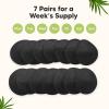 imageOrganic Nursing Pads  14 Washable Viscose Derived from Bamboo Breastfeeding Pads Wash Bag Reusable Breast Pads for Breastfeeding Nipple Pads for Breastfeeding EssentialsPink Sand L 48quotMidnight Black