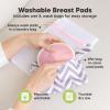 imageOrganic Nursing Pads  14 Washable Viscose Derived from Bamboo Breastfeeding Pads Wash Bag Reusable Breast Pads for Breastfeeding Nipple Pads for Breastfeeding EssentialsPink Sand L 48quotPastel Touch