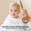 imageWooden Baby Hair Brush  Cradle Cap Baby Brush with Soft Goat Bristles Perfect Gentle Scalp Newborn Comb for Infant Girls Boys Bath EssentialsDark Walnut OvalDark Walnut