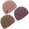 image3Pack Baby Beanies for Boys Girls  Stretchy Knit Baby Hats Cute Newborn ampamp Toddler Winter Hat Soft ampamp Warm Infant Beanie 636 Months Cloud MWine