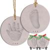 imageBaby Hand and Footprint Kit Keepsake  QuickDry Newborn Foot ampamp Handprint Ornament Kit Boys Girls Personalized New Baby Gifts for New Parents Cute Christmas ampamp Keepsake Gifts Duo HeartDove  MultiColored