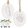 imageBaby Hand and Footprint Kit Keepsake  QuickDry Newborn Foot ampamp Handprint Ornament Kit Boys Girls Personalized New Baby Gifts for New Parents Cute Christmas ampamp Keepsake Gifts Duo HeartCharm  Multicolored