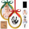 imageInkless Baby Hand and Footprint Kit  TwoSides Newborn Footprint Kit Ornament Personalized Baby Gifts Photo Frame Cute Newborn Keepsake for Nursery Decor New Mom Gifts OvalAlpine WhiteOvalGold