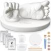 imageKeaBabies Baby Casting Kit Hands and Feet Mold  3D Newborn Hand Casting Kit ampamp Stylish Wood Base Easy DIY Infant Foot Molds 09 MonthsBPAFree Baby KeepsakeShower Gifts for Moms Round Cloud GrayAlpine White
