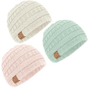 image3Pack Baby Beanies for Boys Girls  Stretchy Knit Baby Hats Cute Newborn ampamp Toddler Winter Hat Soft ampamp Warm Infant Beanie 636 Months Cloud MMacaron