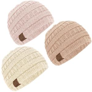 image3Pack Baby Beanies for Boys Girls  Stretchy Knit Baby Hats Cute Newborn ampamp Toddler Winter Hat Soft ampamp Warm Infant Beanie 636 Months Cloud MPale