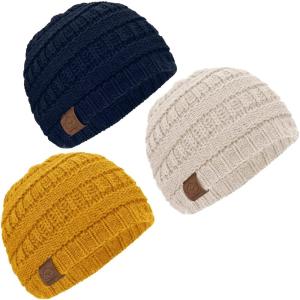 image3Pack Baby Beanies for Boys Girls  Stretchy Knit Baby Hats Cute Newborn ampamp Toddler Winter Hat Soft ampamp Warm Infant Beanie 636 Months Cloud MSunshine