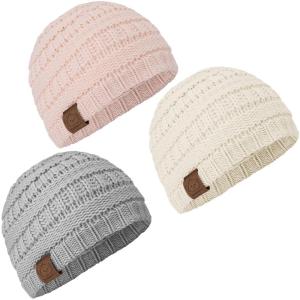 image3Pack Baby Beanies for Boys Girls  Stretchy Knit Baby Hats Cute Newborn ampamp Toddler Winter Hat Soft ampamp Warm Infant Beanie 636 Months Cloud MSweet Pea