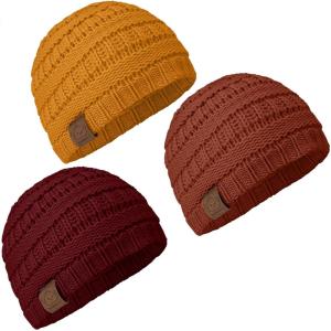 image3Pack Baby Beanies for Boys Girls  Stretchy Knit Baby Hats Cute Newborn ampamp Toddler Winter Hat Soft ampamp Warm Infant Beanie 636 Months Cloud MTerracotta