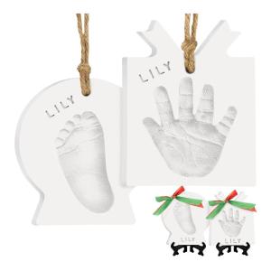 imageBaby Hand and Footprint Kit  Personalized Newborn Footprint Ornament Clay Handprint Keepsake Easy DIY Dog Paw Print Kit Baby Shower Gifts for Boys Girls New Mom Gifts JinglesPresents