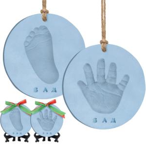 imageBaby Hand and Footprint Kit Keepsake  QuickDry Newborn Foot ampamp Handprint Ornament Kit Boys Girls Personalized New Baby Gifts for New Parents Cute Christmas ampamp Keepsake Gifts Duo HeartSky  MultiColored