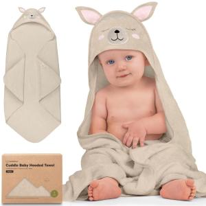 imageKeaBabies Hooded Baby Towel for Newborn  Viscose Derived from Bamboo Large Baby Bath Towels with Hood for Boys Girls Toddler Extra Absorbent ampamp Soft Newborn Bath Essentials CatAlpaca