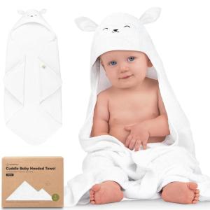 imageKeaBabies Hooded Baby Towel for Newborn  Viscose Derived from Bamboo Large Baby Bath Towels with Hood for Boys Girls Toddler Extra Absorbent ampamp Soft Newborn Bath Essentials CatLamb