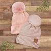 image2Pack Baby Hats for Girls Boys  Stretchy Baby Beanies Cute Newborn ampamp Toddler Winter Hat Soft ampamp Warm Pom Pom Beanie for Infant Toddler Boys Girls 636 Months Ember MMacaron