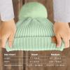 image2Pack Baby Hats for Girls Boys  Stretchy Baby Beanies Cute Newborn ampamp Toddler Winter Hat Soft ampamp Warm Pom Pom Beanie for Infant Toddler Boys Girls 636 Months Ember MMacaron