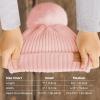 image2Pack Baby Hats for Girls Boys  Stretchy Baby Beanies Cute Newborn ampamp Toddler Winter Hat Soft ampamp Warm Pom Pom Beanie for Infant Toddler Boys Girls 636 Months Ember MFawn