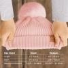 image2Pack Baby Hats for Girls Boys  Stretchy Baby Beanies Cute Newborn ampamp Toddler Winter Hat Soft ampamp Warm Pom Pom Beanie for Infant Toddler Boys Girls 636 Months Ember MFawn