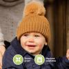 image2Pack Baby Hats for Girls Boys  Stretchy Baby Beanies Cute Newborn ampamp Toddler Winter Hat Soft ampamp Warm Pom Pom Beanie for Infant Toddler Boys Girls 636 Months Ember MEmber