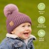 image2Pack Baby Hats for Girls Boys  Stretchy Baby Beanies Cute Newborn ampamp Toddler Winter Hat Soft ampamp Warm Pom Pom Beanie for Infant Toddler Boys Girls 636 Months Ember MRegalia