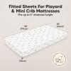 image2Pack Mini Crib Sheets Fitted  38x26 Pack N Play Sheets for Pack and Play Mattress Organic Cotton Soft ampamp Breathable Playard Bedding Neutral Mini Toddler Bed Cover for Boys Girls EllyElly