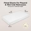 image2Pack Mini Crib Sheets Fitted  38x26 Pack N Play Sheets for Pack and Play Mattress Organic Cotton Soft ampamp Breathable Playard Bedding Neutral Mini Toddler Bed Cover for Boys Girls EllyRose