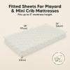 image2Pack Mini Crib Sheets Fitted  38x26 Pack N Play Sheets for Pack and Play Mattress Organic Cotton Soft ampamp Breathable Playard Bedding Neutral Mini Toddler Bed Cover for Boys Girls EllyPine Grove
