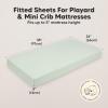 image2Pack Mini Crib Sheets Fitted  38x26 Pack N Play Sheets for Pack and Play Mattress Organic Cotton Soft ampamp Breathable Playard Bedding Neutral Mini Toddler Bed Cover for Boys Girls EllyWildflowers