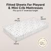 image2Pack Mini Crib Sheets Fitted  38x26 Pack N Play Sheets for Pack and Play Mattress Organic Cotton Soft ampamp Breathable Playard Bedding Neutral Mini Toddler Bed Cover for Boys Girls EllySavannah