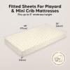 image2Pack Mini Crib Sheets Fitted  38x26 Pack N Play Sheets for Pack and Play Mattress Organic Cotton Soft ampamp Breathable Playard Bedding Neutral Mini Toddler Bed Cover for Boys Girls EllyBumble Bear