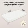 image2Pack Mini Crib Sheets Fitted  38x26 Pack N Play Sheets for Pack and Play Mattress Organic Cotton Soft ampamp Breathable Playard Bedding Neutral Mini Toddler Bed Cover for Boys Girls EllyHerb