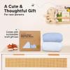 image2Pack Mini Crib Sheets Fitted  38x26 Pack N Play Sheets for Pack and Play Mattress Organic Cotton Soft ampamp Breathable Playard Bedding Neutral Mini Toddler Bed Cover for Boys Girls EllyBlue Flax