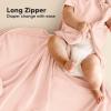 image2Pack Organic Baby Sleep Sacks 100 Cotton  Soft ampamp Breathable 05TOG Baby Wearable Blanket Toddler Sleeping Sack 1824 months Easy to Wear Transitional Swaddles for Newborns InfantsGlacier LMist Rose