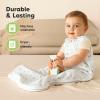 image2Pack Organic Baby Sleep Sacks 100 Cotton  Soft ampamp Breathable 05TOG Baby Wearable Blanket Toddler Sleeping Sack 1824 months Easy to Wear Transitional Swaddles for Newborns InfantsGlacier LNordic