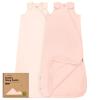 image2Pack Organic Baby Sleep Sacks 100 Cotton  Soft ampamp Breathable 05TOG Baby Wearable Blanket Toddler Sleeping Sack 1824 months Easy to Wear Transitional Swaddles for Newborns InfantsGlacier LMist Rose