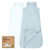 image2Pack Organic Baby Sleep Sacks 100 Cotton  Soft ampamp Breathable 05TOG Baby Wearable Blanket Toddler Sleeping Sack 1824 months Easy to Wear Transitional Swaddles for Newborns InfantsGlacier LGlacier
