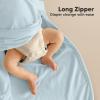 image2Pack Organic Baby Sleep Sacks 100 Cotton  Soft ampamp Breathable 05TOG Baby Wearable Blanket Toddler Sleeping Sack 1824 months Easy to Wear Transitional Swaddles for Newborns InfantsGlacier LGlacier