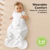 image2Pack Organic Baby Sleep Sacks 100 Cotton  Soft ampamp Breathable 05TOG Baby Wearable Blanket Toddler Sleeping Sack 1824 months Easy to Wear Transitional Swaddles for Newborns InfantsGlacier LBunnies