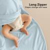 image2Pack Organic Baby Sleep Sacks 100 Cotton  Soft ampamp Breathable 05TOG Baby Wearable Blanket Toddler Sleeping Sack 1824 months Easy to Wear Transitional Swaddles for Newborns InfantsGlacier LGlacier