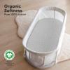 image2Pack Organic Bassinet Sheets for Girls Boys  100 Cotton Bassinet Mattress Sheets Compatible with Halo Bassinest Swivel Sleeper GracoBaby DelightChiccoUnisex Fitted Bassinet Sheets Beach DayNordic