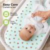 image2Pack Organic Bassinet Sheets for Girls Boys  100 Cotton Bassinet Mattress Sheets Compatible with Halo Bassinest Swivel Sleeper GracoBaby DelightChiccoUnisex Fitted Bassinet Sheets Beach DayBeach Day