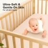 image2Pack Waterproof Baby Crib Sheets for Boys Girls  52x28 Viscose Derived from Bamboo Toddler Bed Sheet Neutral Fitted Crib Mattress Protector Cover for Baby Bedding Soft ampamp Gentle EcruCameo