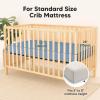 image2Pack Waterproof Baby Crib Sheets for Boys Girls  52x28 Viscose Derived from Bamboo Toddler Bed Sheet Neutral Fitted Crib Mattress Protector Cover for Baby Bedding Soft ampamp Gentle EcruSlate