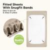image2Pack Waterproof Baby Crib Sheets for Boys Girls  52x28 Viscose Derived from Bamboo Toddler Bed Sheet Neutral Fitted Crib Mattress Protector Cover for Baby Bedding Soft ampamp Gentle EcruEcru
