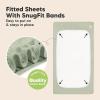 image2Pack Waterproof Baby Crib Sheets for Boys Girls  52x28 Viscose Derived from Bamboo Toddler Bed Sheet Neutral Fitted Crib Mattress Protector Cover for Baby Bedding Soft ampamp Gentle EcruFoxtrot