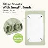 image2Pack Waterproof Baby Crib Sheets for Boys Girls  52x28 Viscose Derived from Bamboo Toddler Bed Sheet Neutral Fitted Crib Mattress Protector Cover for Baby Bedding Soft ampamp Gentle EcruAvocado