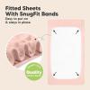 image2Pack Waterproof Baby Crib Sheets for Boys Girls  52x28 Viscose Derived from Bamboo Toddler Bed Sheet Neutral Fitted Crib Mattress Protector Cover for Baby Bedding Soft ampamp Gentle EcruCameo